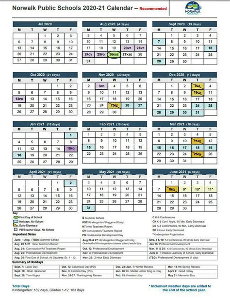Norwalk Public Schools Calendar 2026 - Schoolcalendars.net