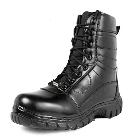 PARA COMMANDO Full Grain Leather Combat Army Boot Shoes for Men (Black ...