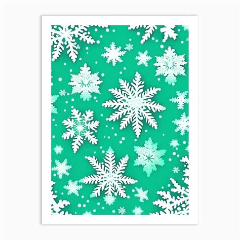 Stellar Dendrites, Snowflakes, Kids Illustration 3 Art Print by Frost & Frame - Fy