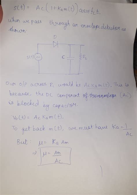 Modulation index of Amplitude modulated (AM) signal and amplitude sensitivity parameter (( Ka ...