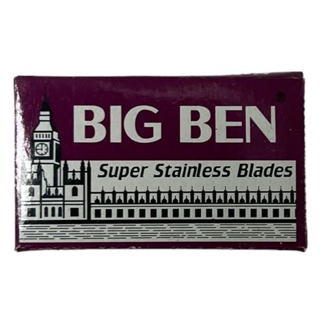 Big Ben DE Blades Super Chrome - Stainless steel and Polymer Coated for ...