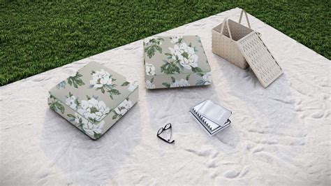 Laura Ashley Wisley Linen Outdoor Floor Cushion | Rooms By Me