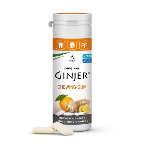 GINJER® ginger chewing gum - orange – Lemon Shop