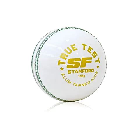 SF True Test Cricket Ball – White, Pack of 6, Senior 5½ oz, Alum‑Tanne ...