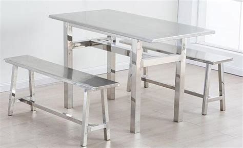 8人位分段不锈钢餐桌椅 - 不锈钢餐桌 - 东莞飞越家具有限公司