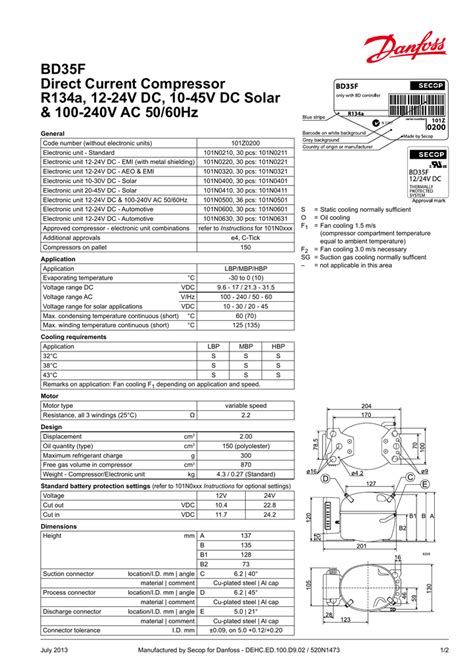 Danfoss 12 Volt Compressor 的图像结果