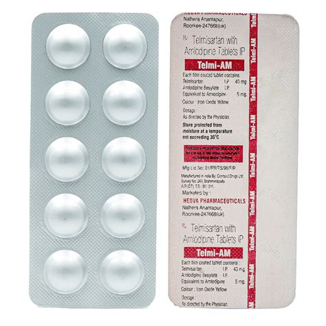 Telmi-AM 40/5 Tablet | Uses, Side Effects, Price | Apollo Pharmacy