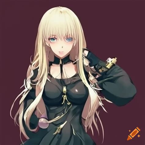 Blonde-haired female anime character on Craiyon