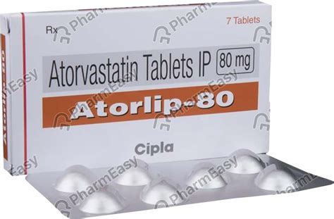 Atorlip 80 MG Tablet (7): Uses, Side Effects, Price & Dosage | PharmEasy