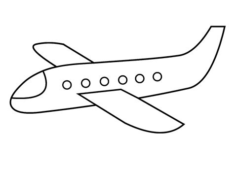 Simple Airplane Coloring Page - Free Printable Coloring Pages