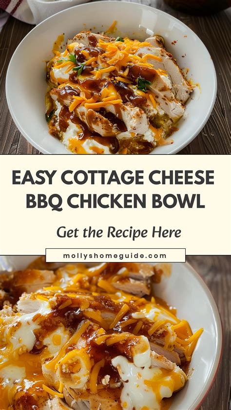 Quick Cottage Cheese BBQ Chicken Bowl | Recipe | Cottage cheese recipes ...
