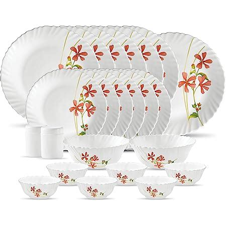 La Opala, Novo Collection, Opal Glass Dinner Set 23 pcs, Coral Charm ...