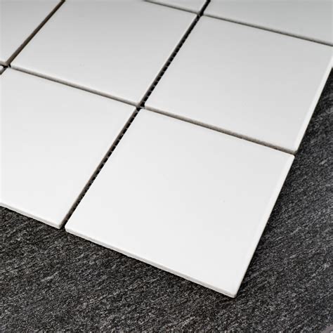 TPMG-09 4x4 White Porcelain - Square White Porcelain Mosaic Tile - Tile ...