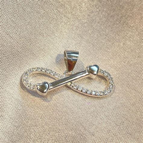 Buy Infinity 925 Sterling Silver Two Heart Pendant, CZ Diamond Forever ...