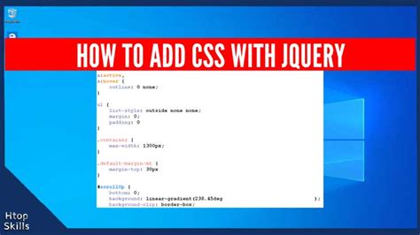 How to set CSS styles with jQuery - Htop Skills