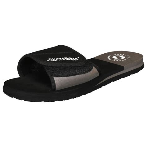 Buy SOLETHREADS FREEWAY | Slides | Velcro Adjustable Strap | Cushioned ...