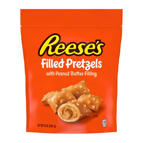 REESE’S Peanut Butter Filled Pretzels, 9 oz Bag