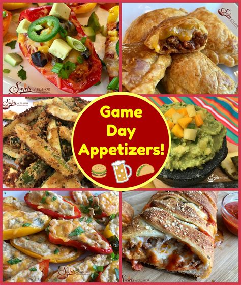 Game Day Appetizers - Swirls of Flavor