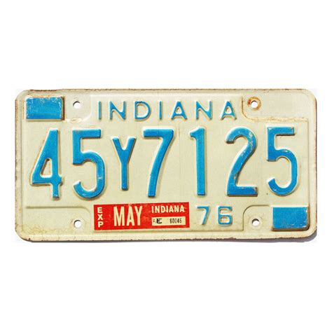 1976 Indiana License Plate #45Y7125 | The Real Plate Source