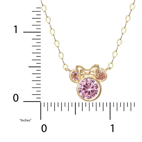 14K Gold Disney Minnie Mouse Pink Necklace | Sallyrose