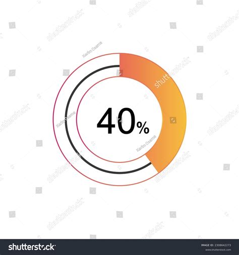 40 Percentage Diagrams Pie Chart Your Stock Vector (Royalty Free ...