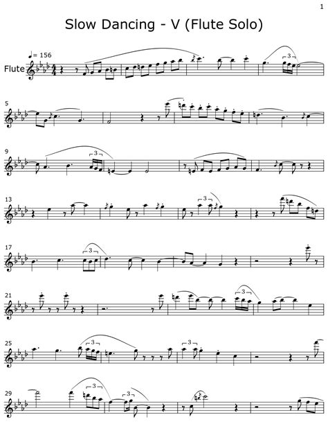 Slow Dancing - V (Flute Solo) - Sheet music for Flute