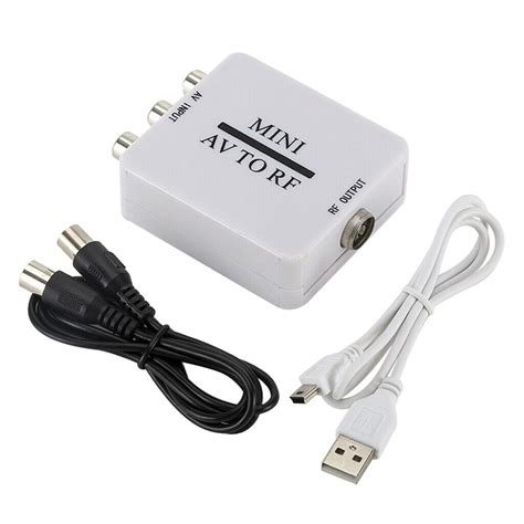 Composite A/V To RF Converter Compact RF Modulator AV to RF TV Signal