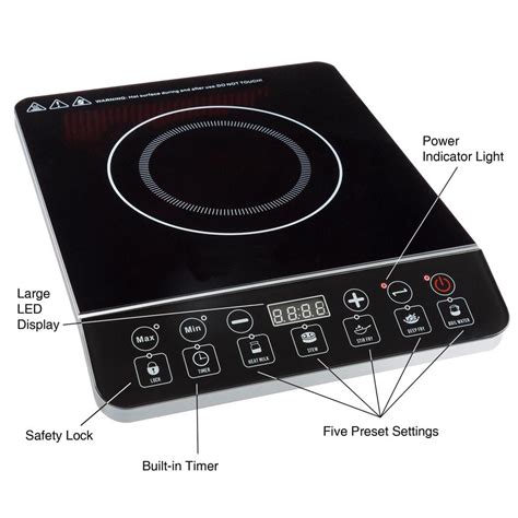 Portable Induction Cooktop 1800-Watt Single Burner India | Ubuy