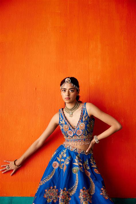 Electric Blue Lehenga Set – Aman Takyar
