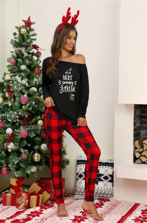 Here Comes Santa Pajama Set – Orchard Way | Full sleeve top, Christmas ...