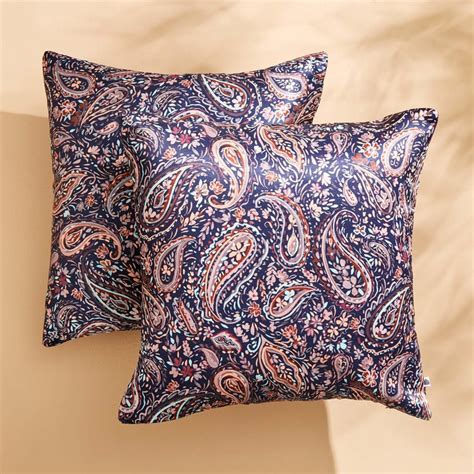Buy Amaya Silas Set of 2 Paisley Print Cushion Covers - 40x40cm from ...