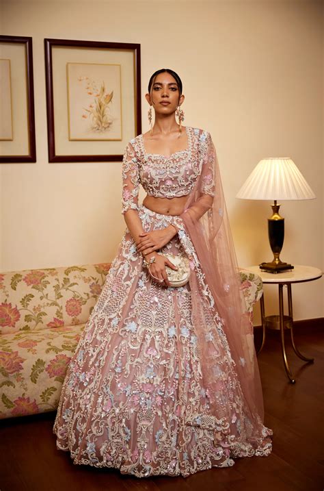 PINK PEARL LEHENGA BLOUSE DUPATTA – Opus Atelier