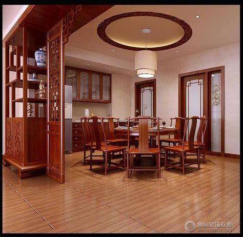 中式古典家装风格-餐厅装修效果图-宁波装修网装修效果图库
