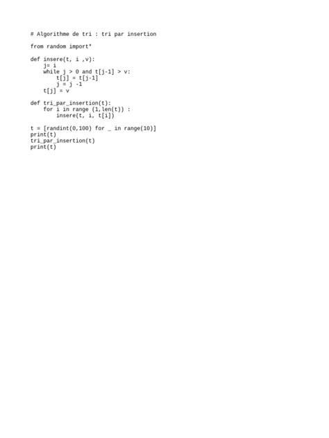 Tri Par Selection Algorithme 的图像结果