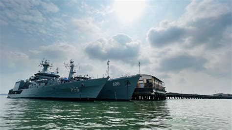 Indian Navy's First Training Squadron warships reach Malaysia