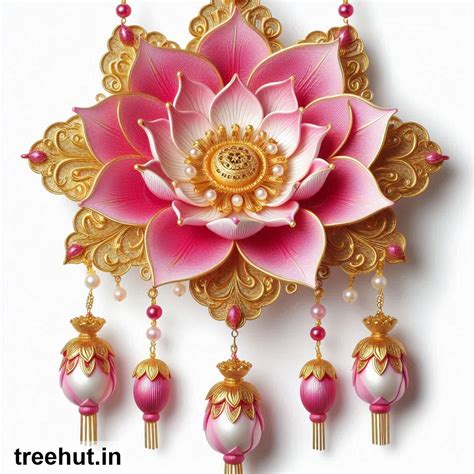 Free Lotus Wall Hanging Printables for Diwali Decorations, Bulletin ...