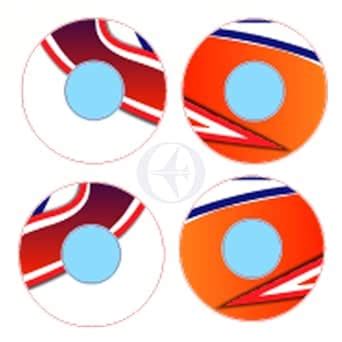 Buy Thunder Tiger RC PD7792R Red EB44 S3 Wheel Decal Online at Low ...