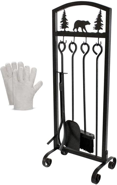Buy MYFIREPLACEDIRECT 5 Pieces Fireplace Tool Set Strength Wrought Iron ...