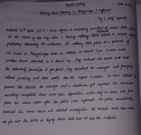 Please Write a report on Bank robbery about 150 words Not like the ...