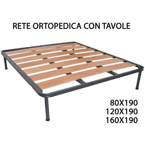 Bed Store SISTEMI RIPOSO Rete Con Tavole Francese 140X200 Ortopedica Rinforzata Con Piedi