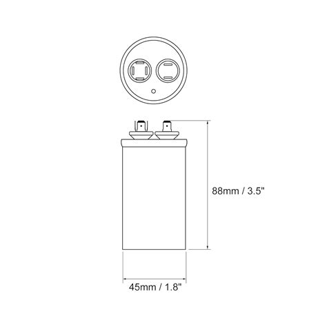 Uxcell Round CBB65 Run Capacitor - 10uF, 450V AC - Aluminum India | Ubuy