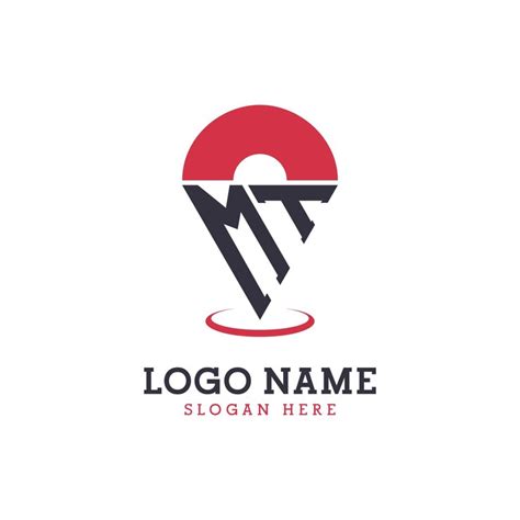 Mt location icon design modern mt pinpoint logo for navigation map apps ...