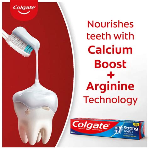 Buy COLGATE STRONG TEETH CAVITY PROTECTION WITH CALCIUM BOOST INDIA'S ...