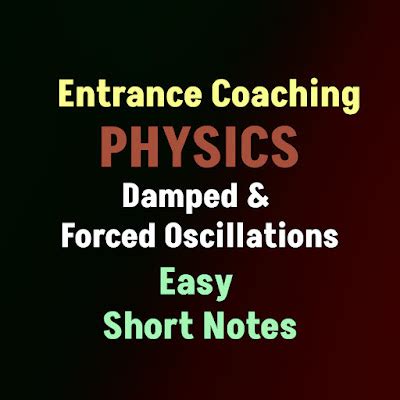 Damped & Forced Oscillations – Types, Formulas, Resonance | Entrance ...