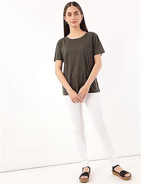 Buy Solid Skinny Fit Jeans at Marks & Spencer