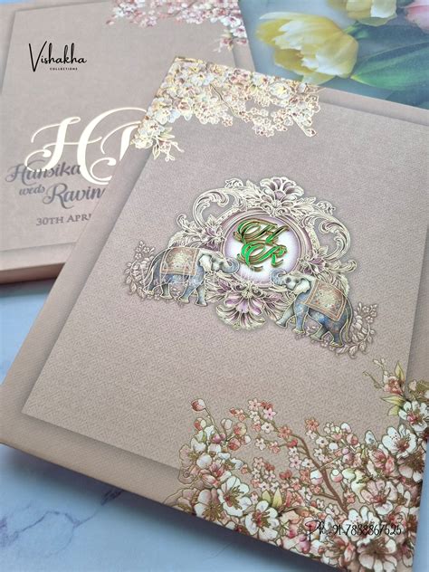 Hathi Hindu Muslim Christian Sikh Padded Colored invitation Cards LN-9 ...