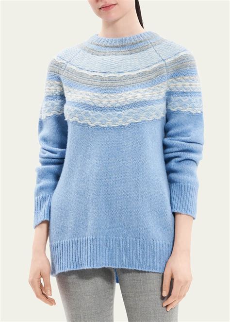 Theory Fair Isle Pullover Sweater - Bergdorf Goodman
