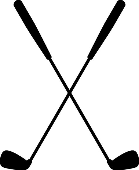 Classic Crossed Golf Clubs Silhouette 66641765 Vector Art at Vecteezy