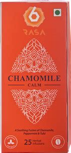 6rasa Chamomile Calm Tea Bags with Mint, For Good Sleep (1.6g x 25 bags ...