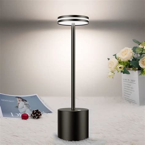 Bravzurg Cordless Rechargeable LED Table Lamp, 5000mAh Battery Operated ...